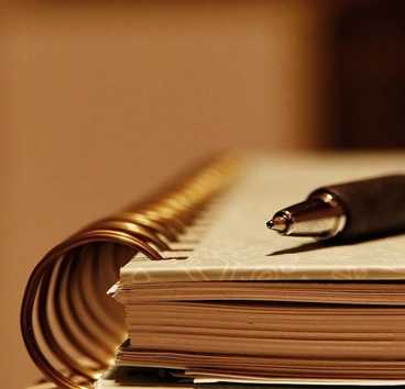 Notebook and pen visual
