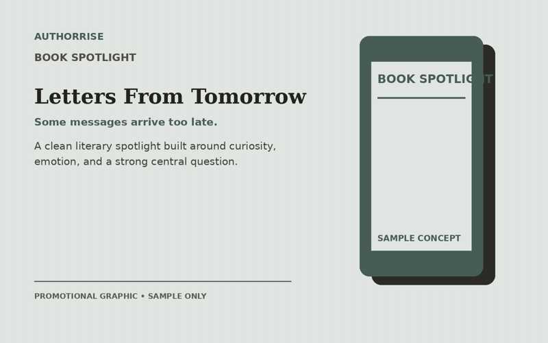 Book spotlight sample concept: Letters From Tomorrow
